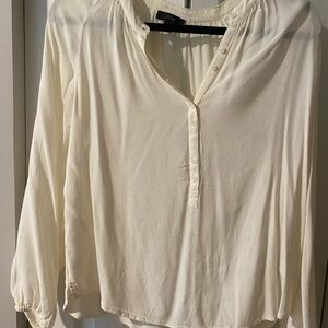 J. Crew Cream Button-Down Blouse